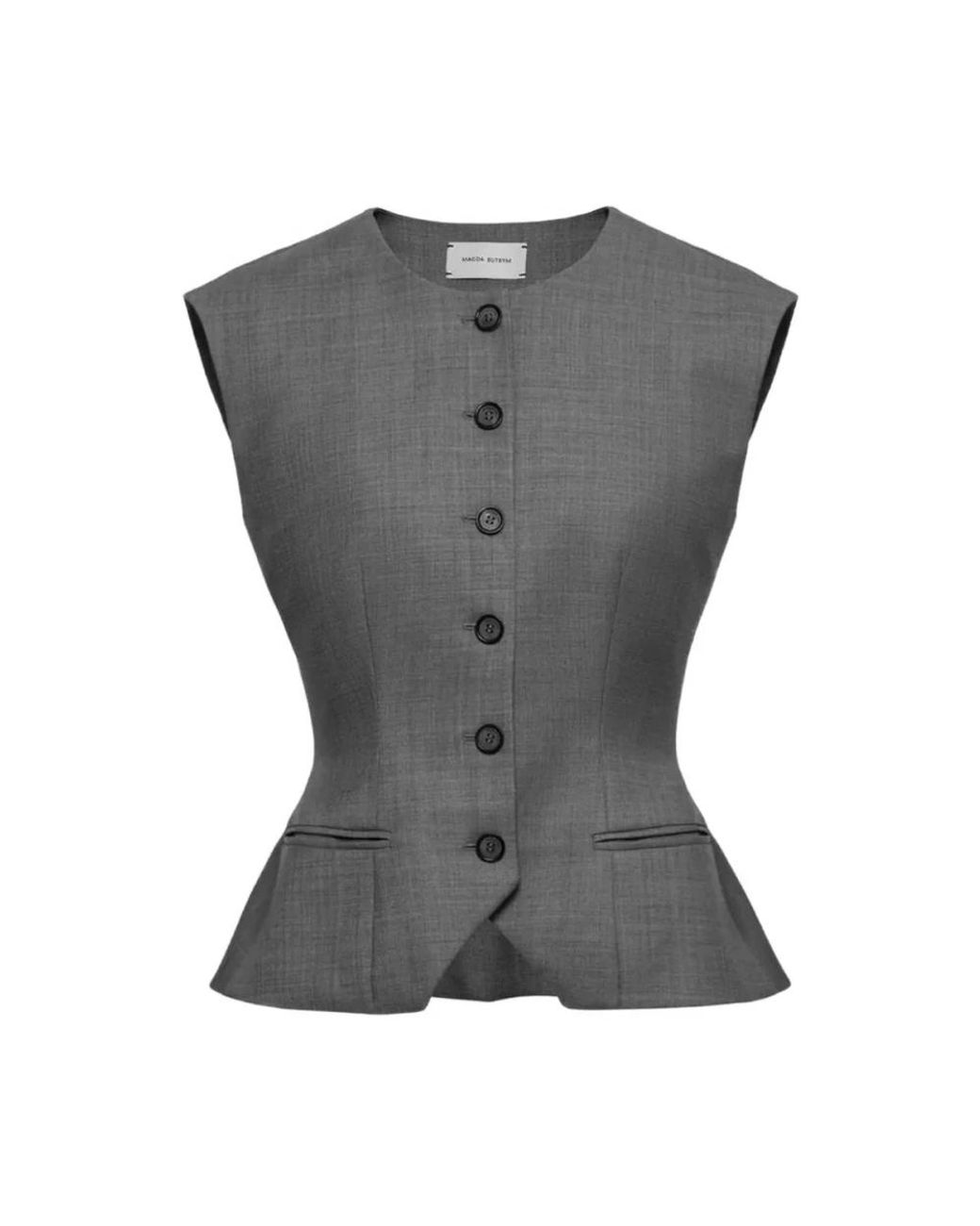 Magda Butrym Gray Sleeveless Tops