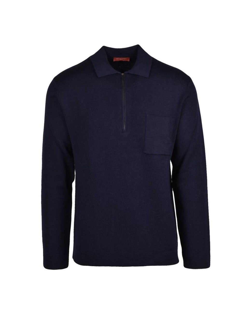 Daniele Fiesoli Blue Round-Neck Knitwear for men