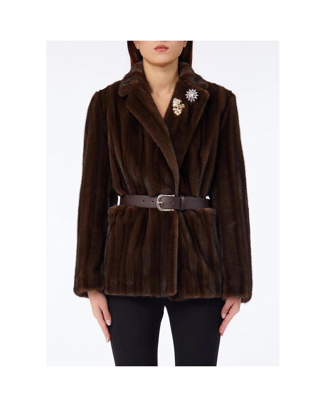 Liu Jo Black Faux Fur & Shearling Jackets