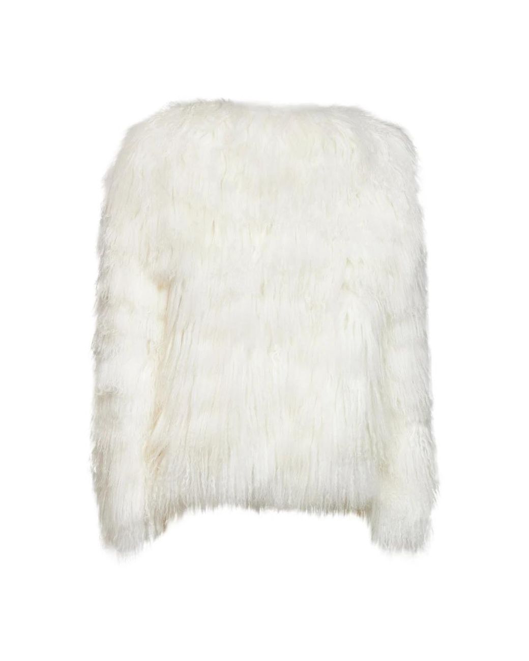 Ermanno Scervino White Faux Fur & Shearling Jackets