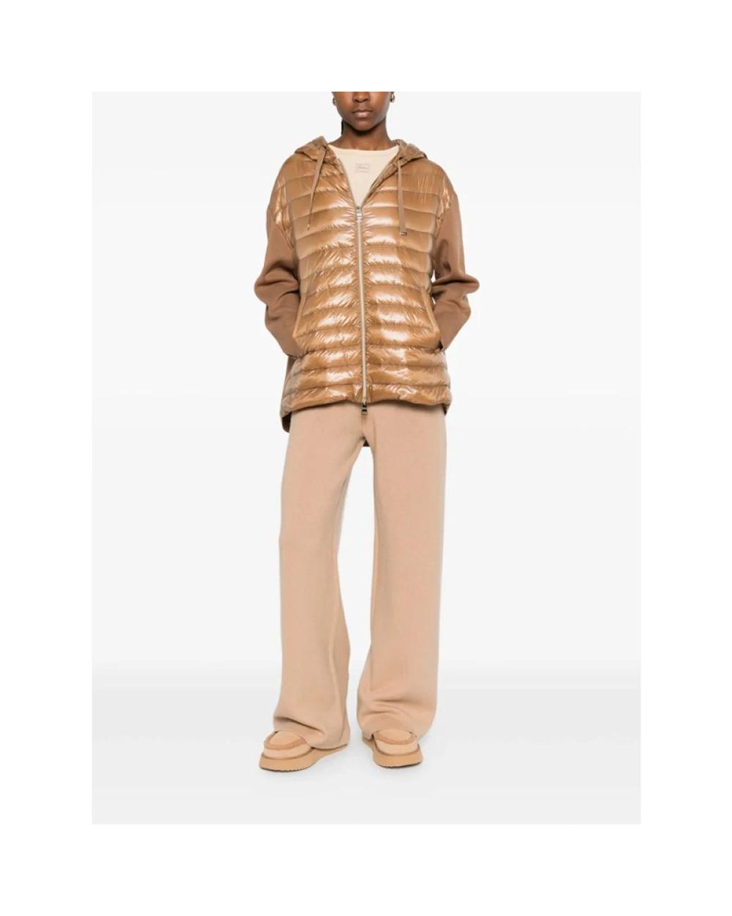 Herno Brown Kapuzen-Steppjacke