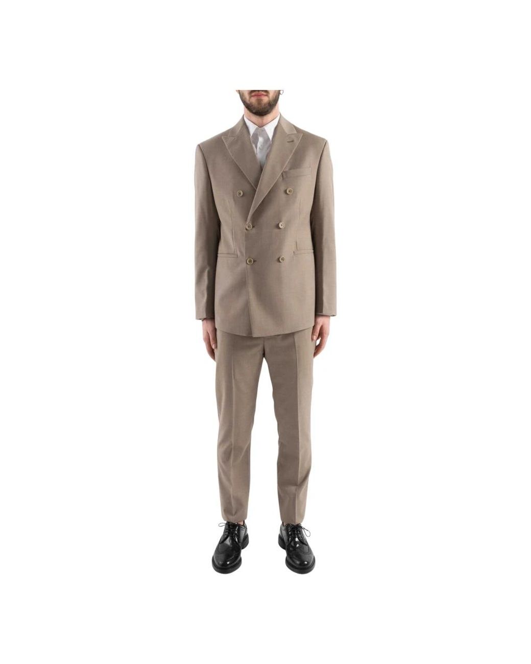 Cor Sine Labe Doli Natural Double Breasted Suits for men