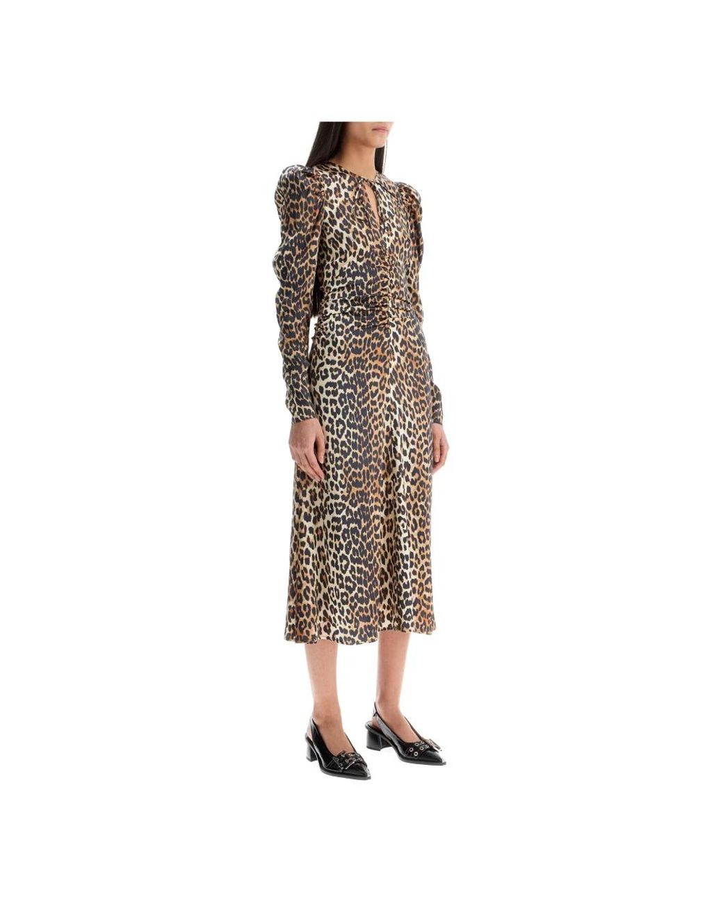 Ganni Brown Midi Dresses