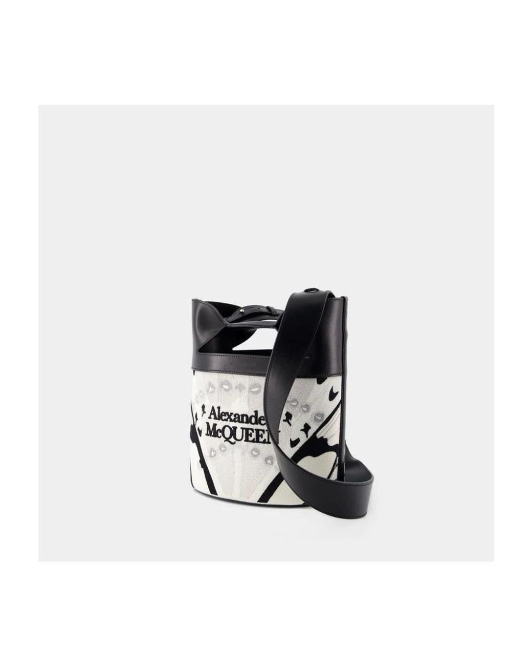 McQueen Black Cross Body Bags