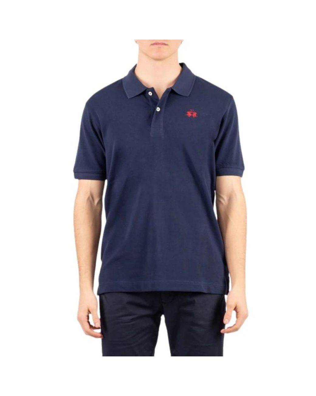 La Martina Blue Polo Shirts for men
