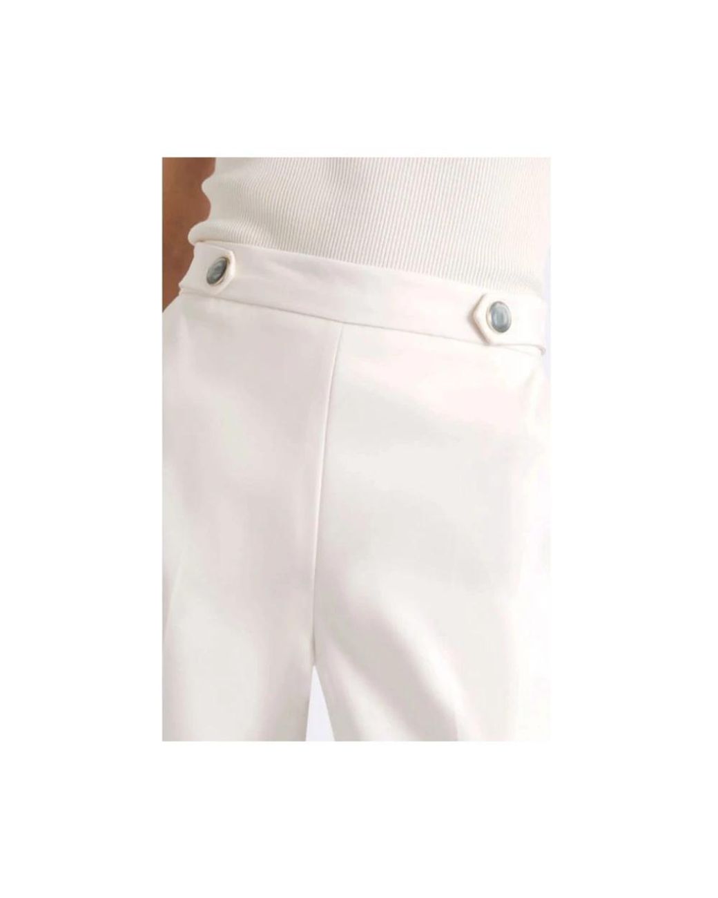 Marella White Wide Trousers