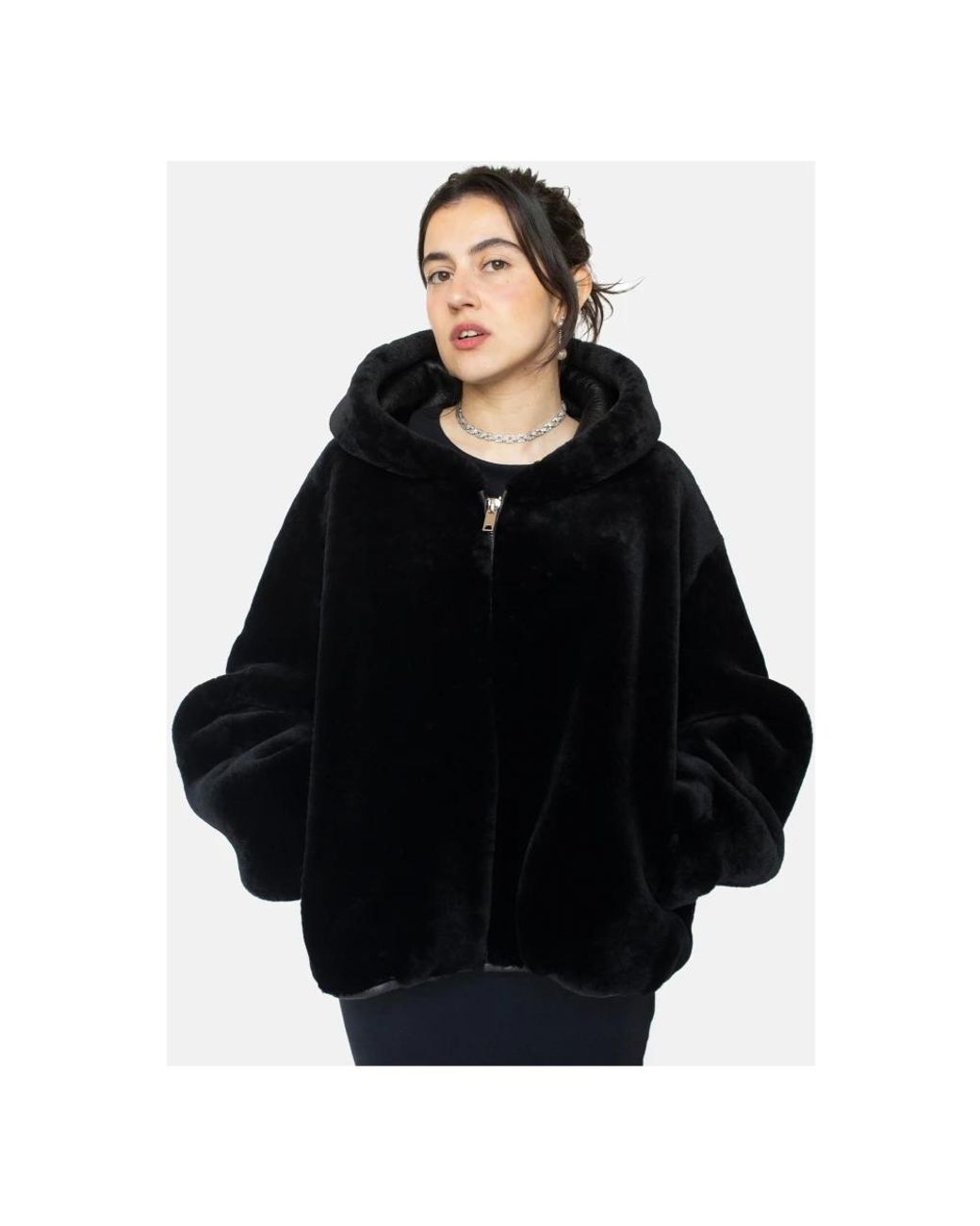 Just things we like Black Faux Fur & Shearling Jackets