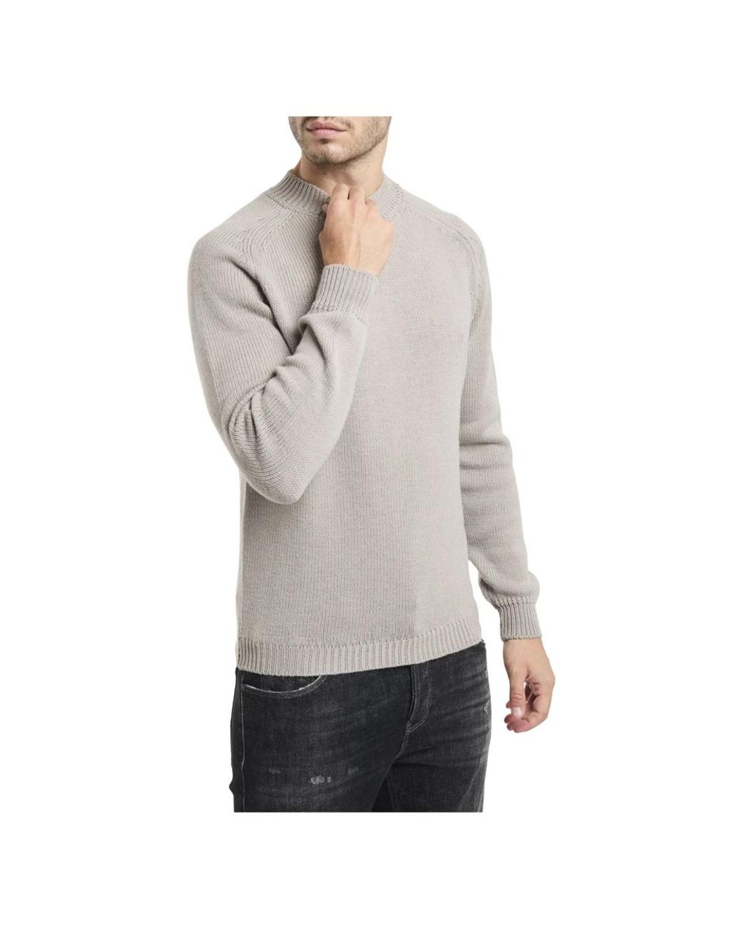 Daniele Fiesoli Gray Round-Neck Knitwear for men