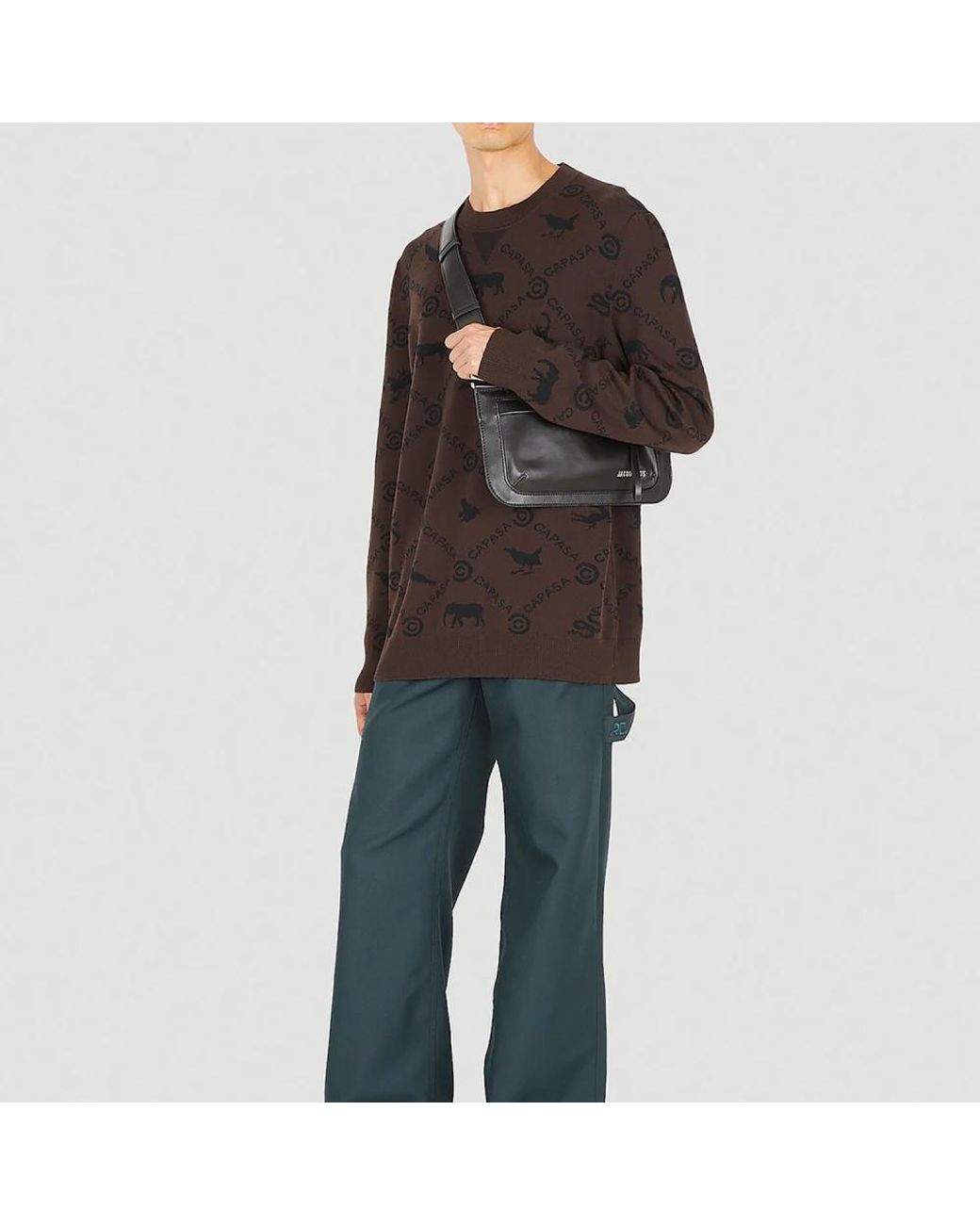 CAPASA MILANO Brown Round-Neck Knitwear for men