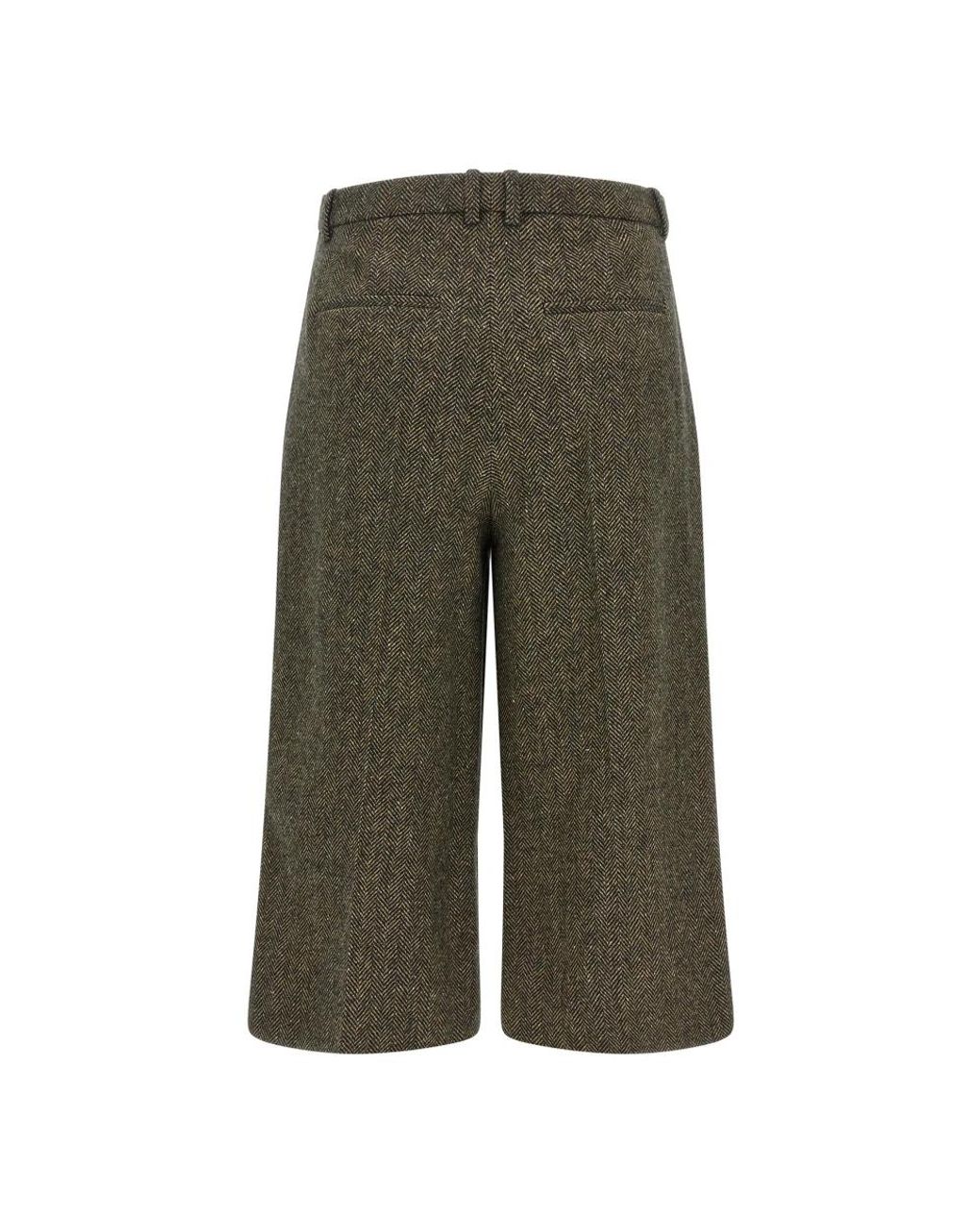 Saint Laurent Green Cropped Trousers