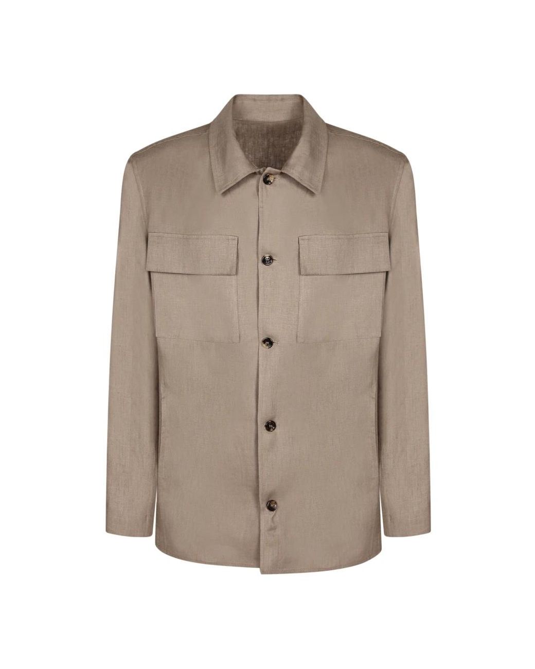 Dell'Oglio Brown Casual Shirts for men