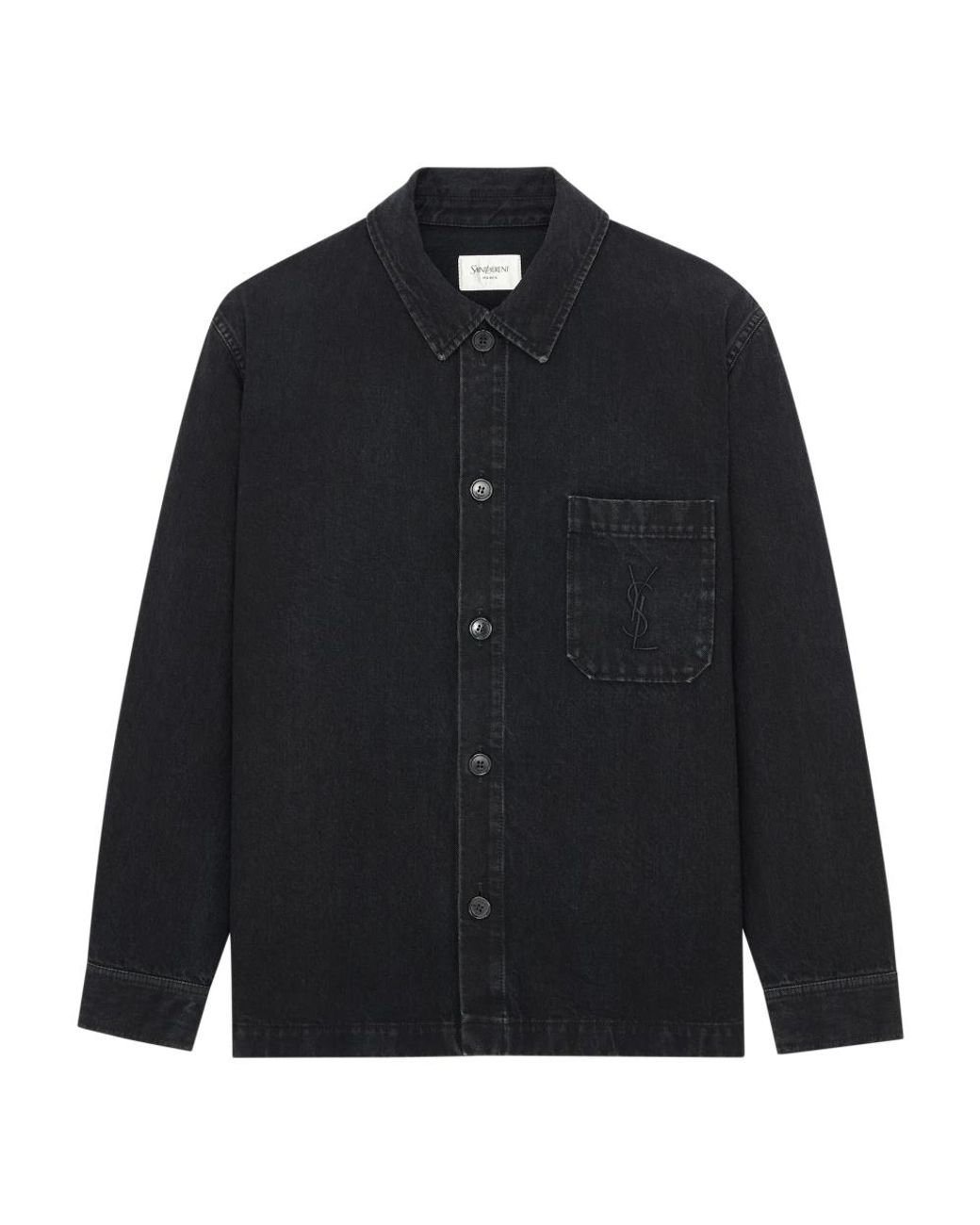 Saint Laurent Black Denim Shirts for men
