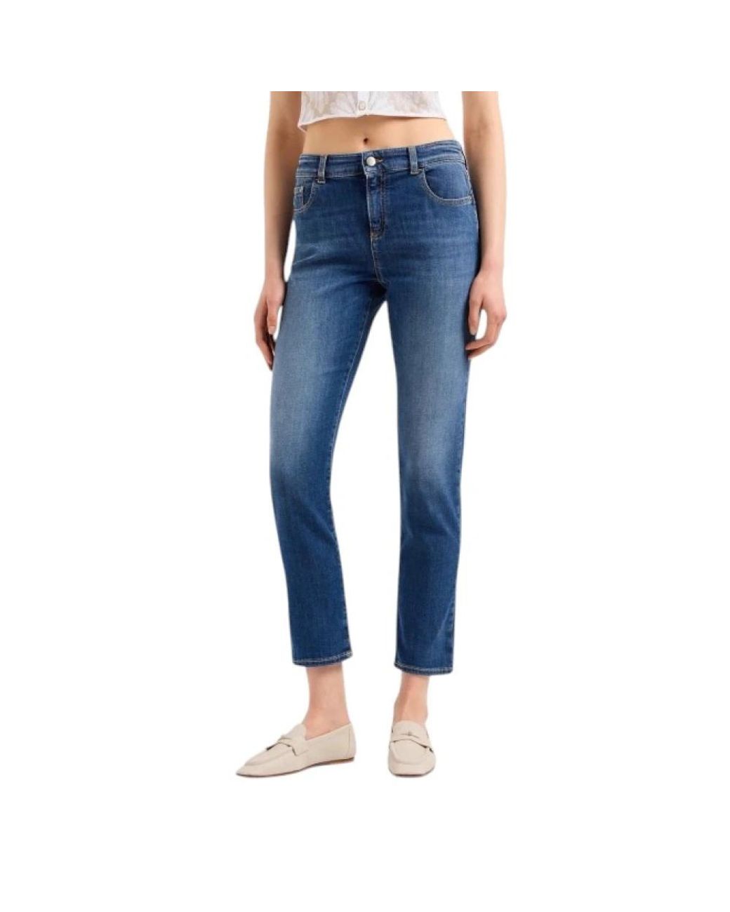 Emporio Armani Blue Cropped Jeans