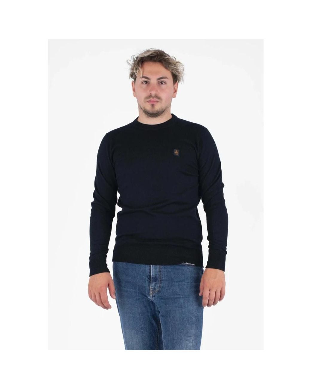 Refrigiwear Blue Round-Neck Knitwear for men