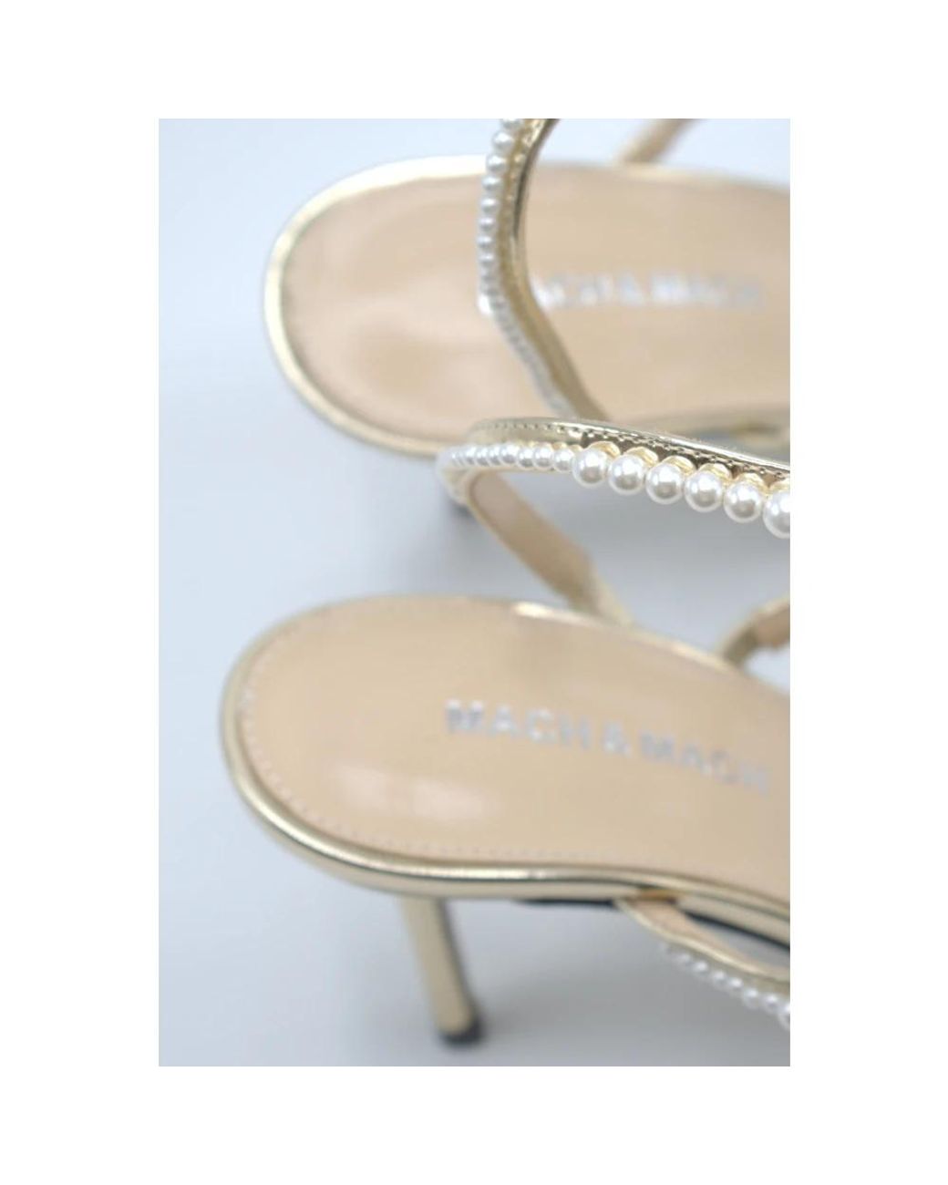 Mach & Mach Metallic High Heel Sandals