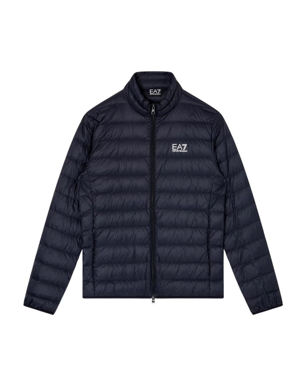 EA7 Blue Down Jackets for men