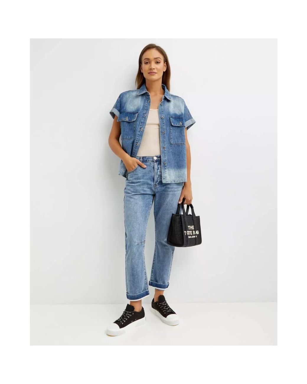 One Teaspoon Blue Cropped Jeans