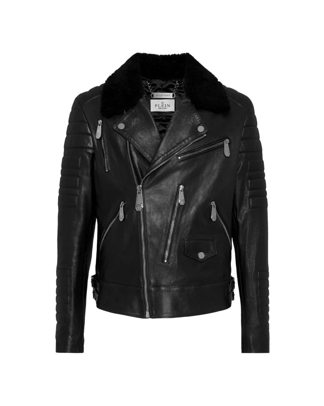 Leather Jackets Philipp Plein de hombre de color Black