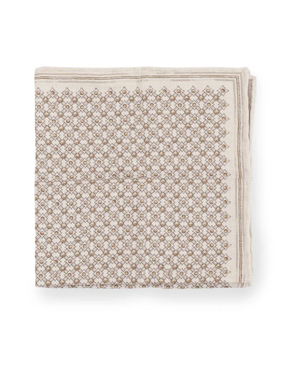 Brunello Cucinelli Einstecktuch in Natural für Herren