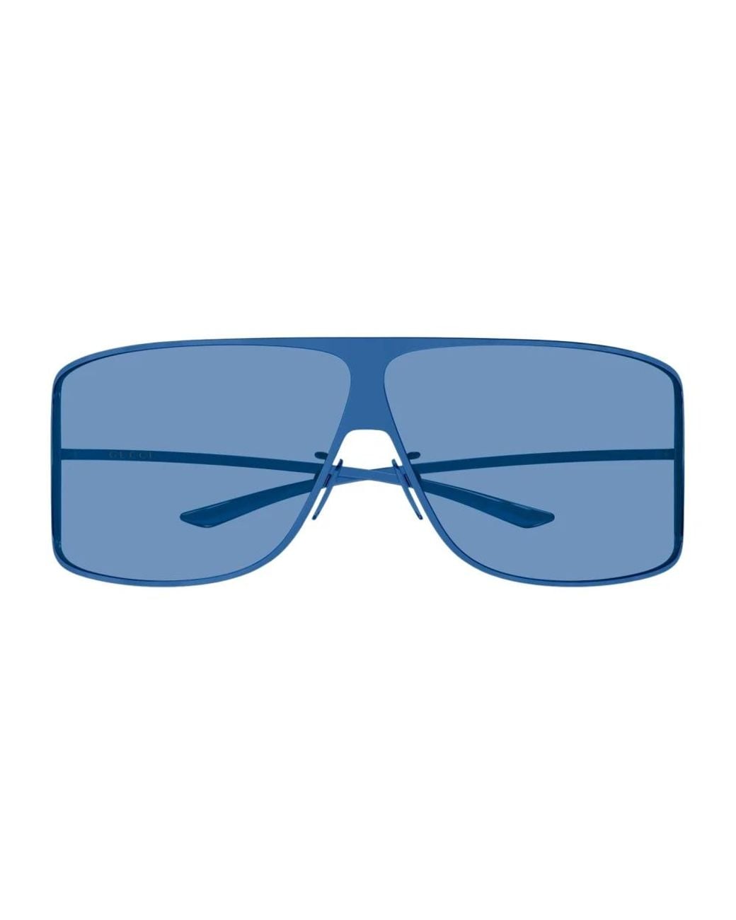 Gucci Shield Zonnebril in het Blue