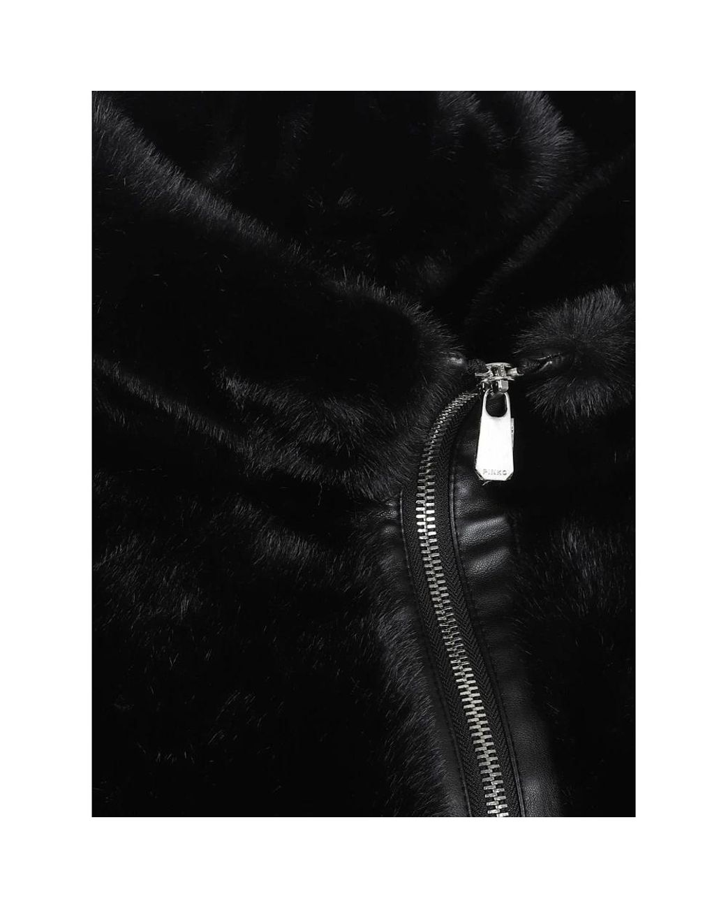 Pinko Black Faux Fur & Shearling Jackets