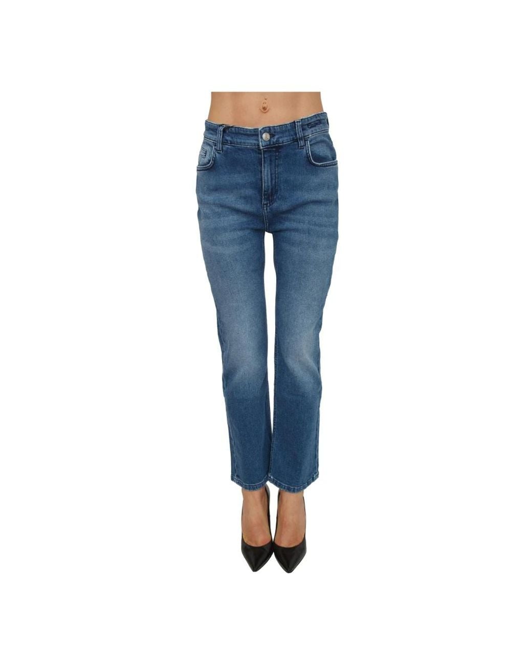 Marella Blue Straight Fit Jeans