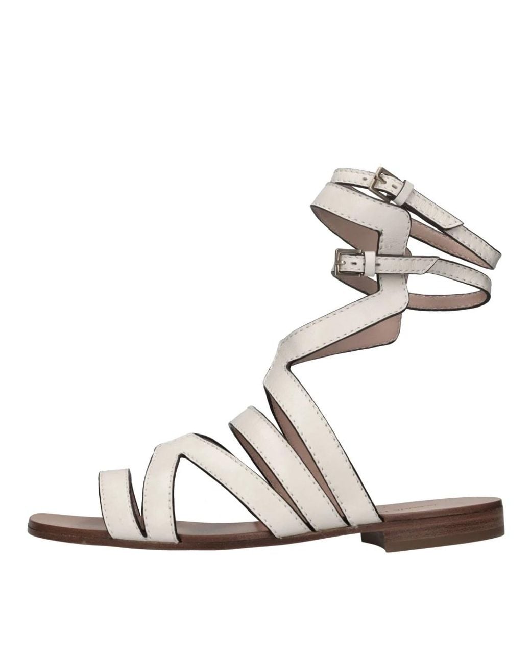 Alberta Ferretti White Flat Shoes