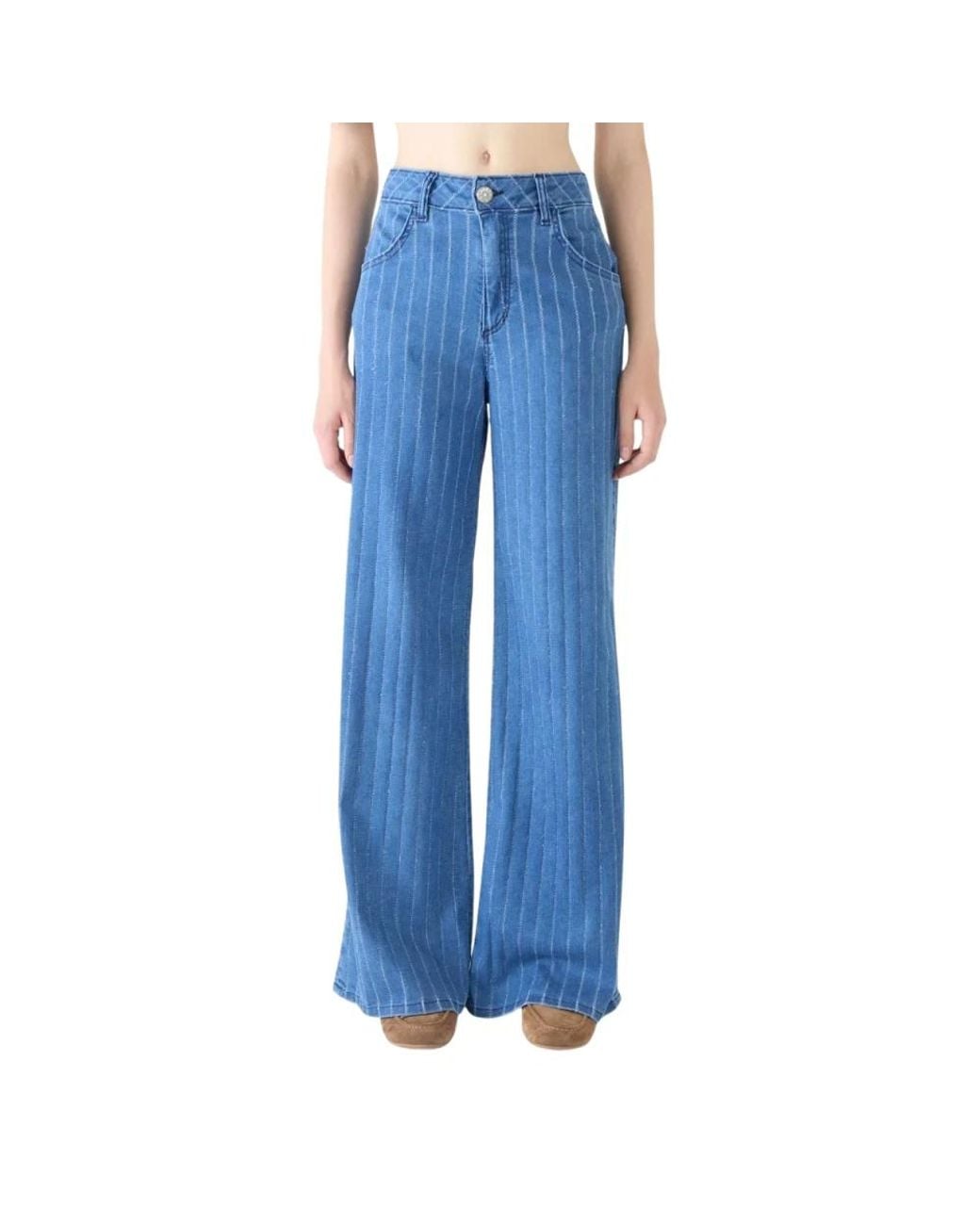 Shaft Blue Wide Jeans
