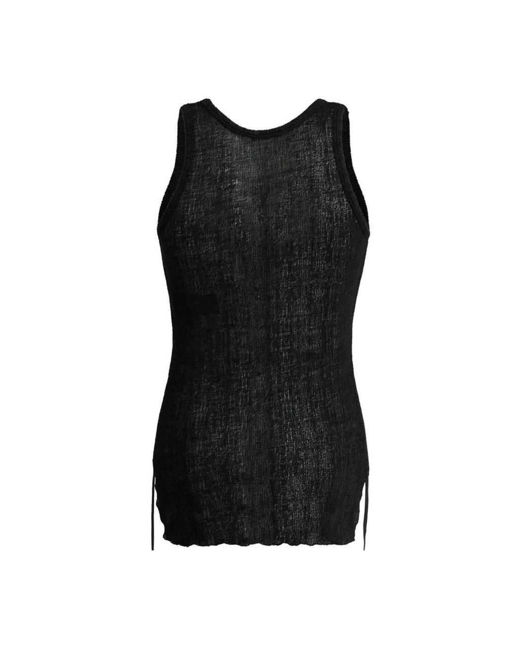 Ann Demeulemeester Black Sleeveless Tops