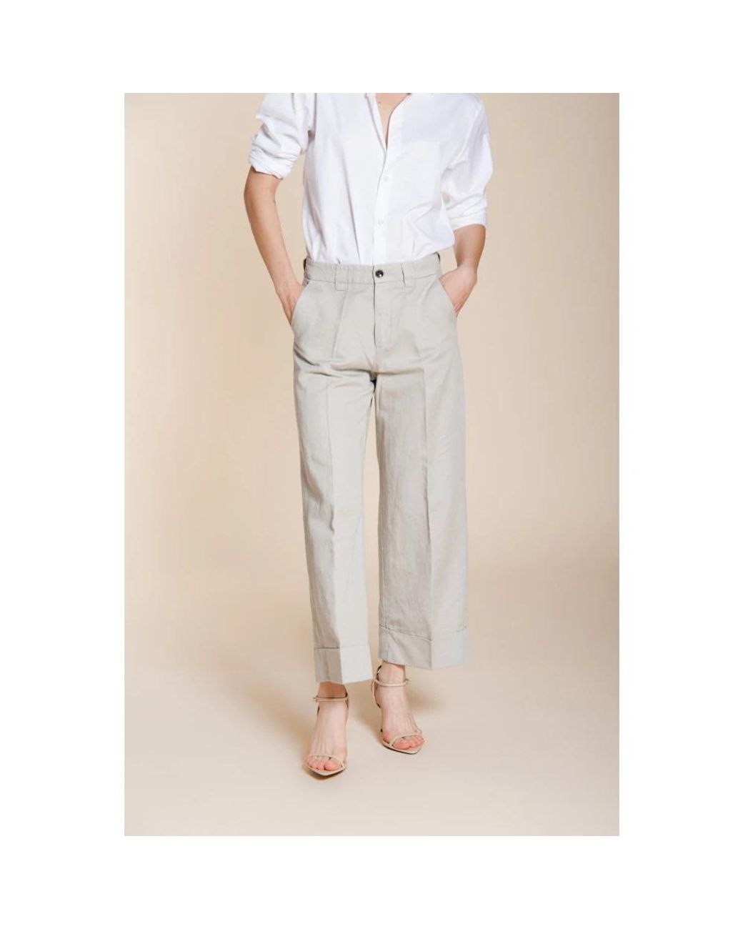 Mason's Blue Cropped Trousers