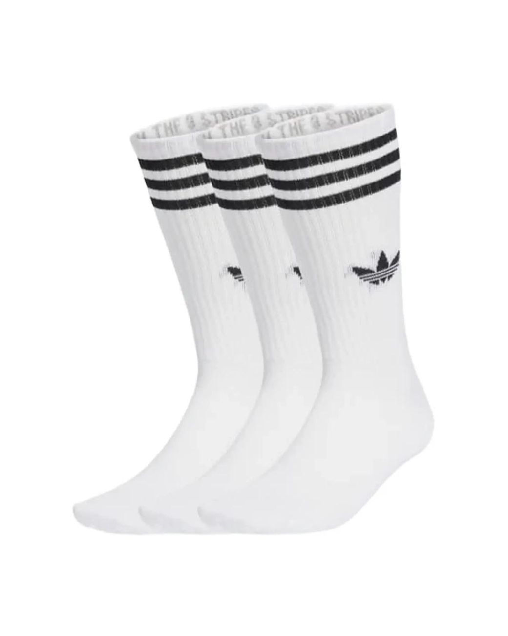 Adidas Fitness ,Wit ,Katoen 3-Stripes High Crew Socks in het White
