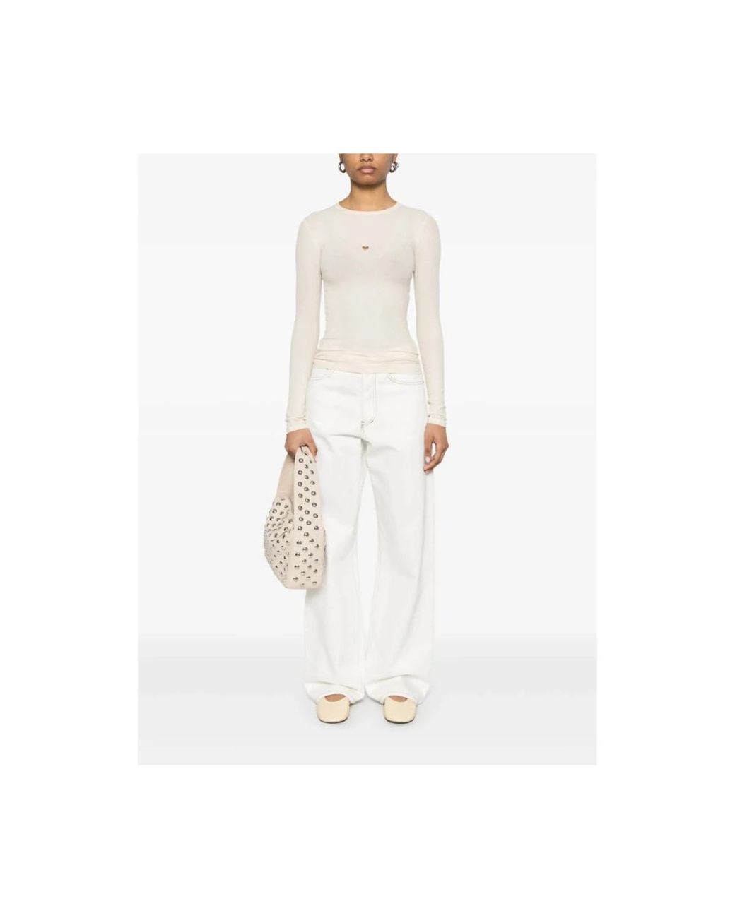 Baserange White Long Sleeve T-Shirts