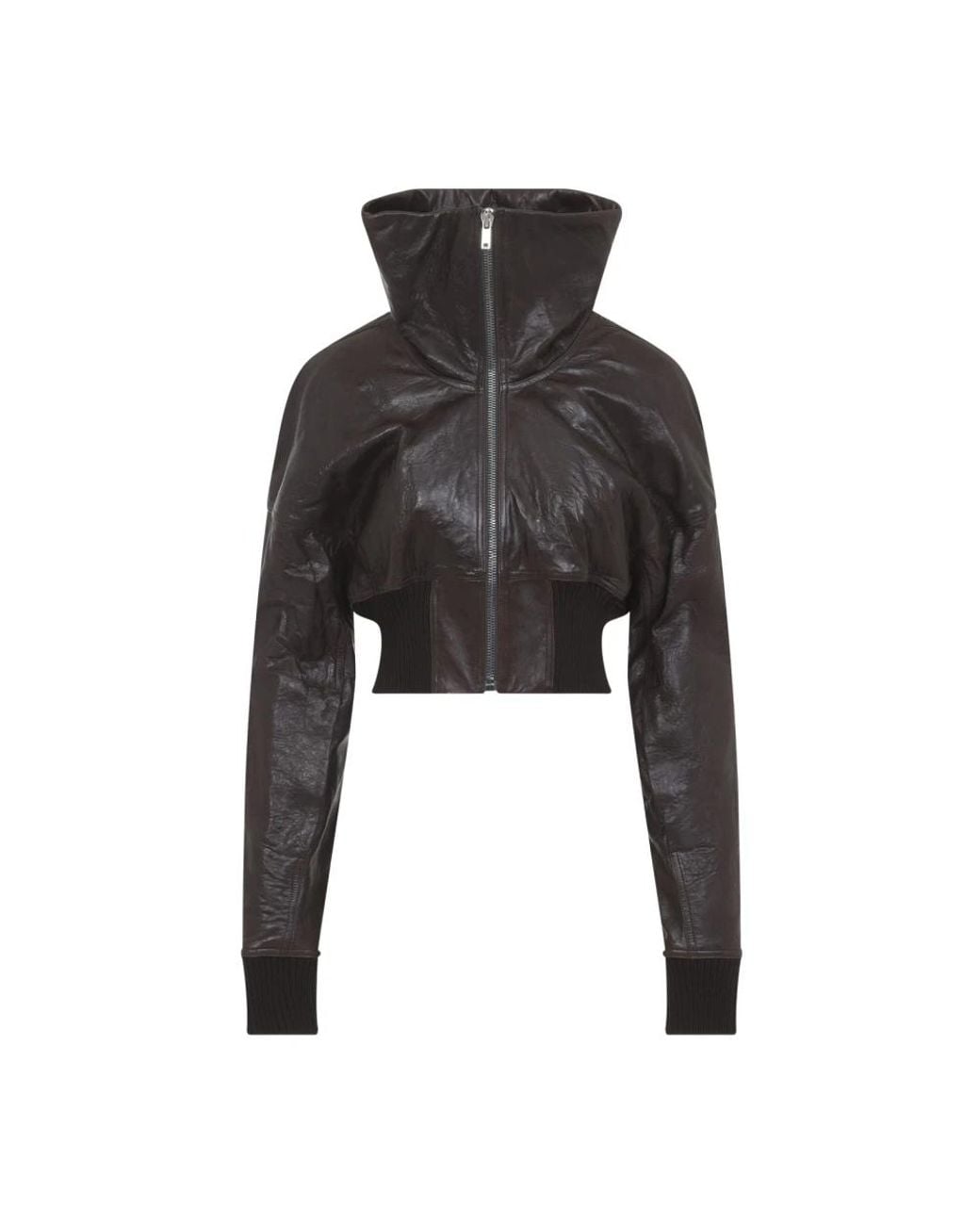 Rick Owens Dracuflight Cropped Jacket in het Black