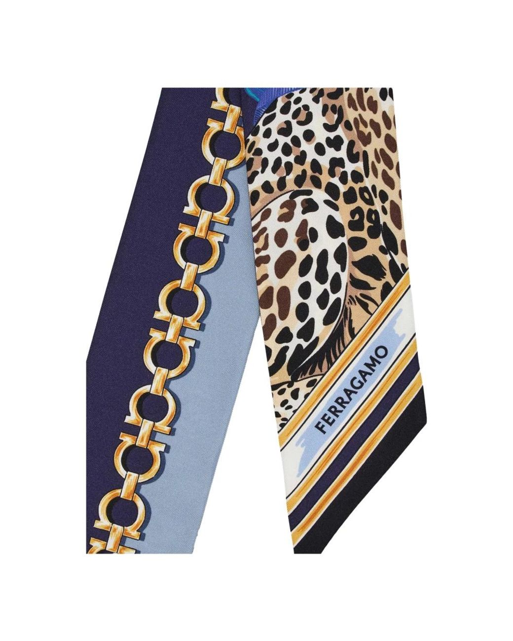 Ferragamo Blue Silk Scarves
