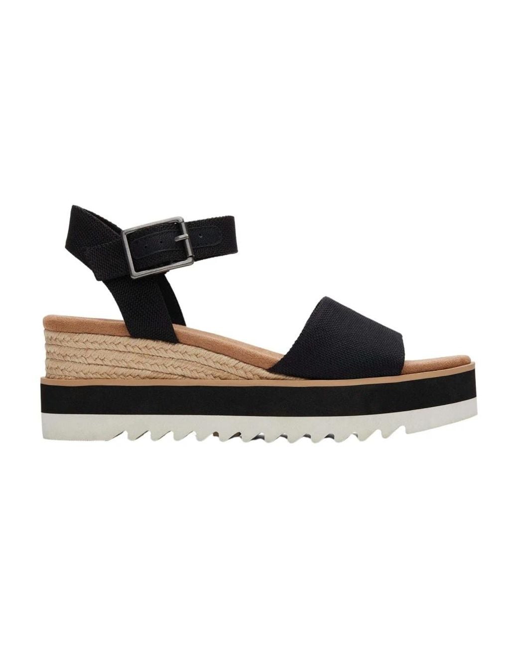 TOMS Black Diana Wedge Sandal