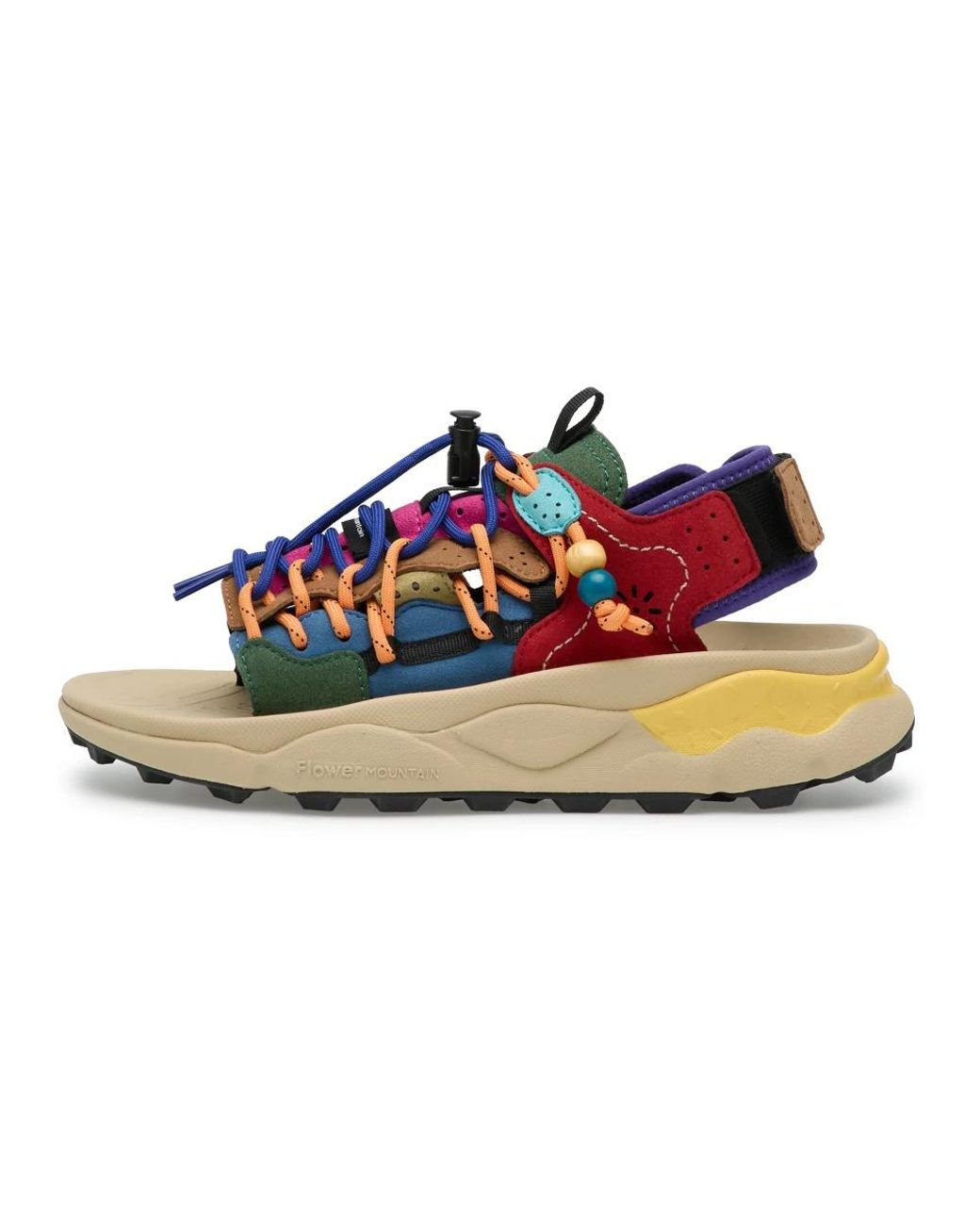 Flower Mountain Blue Flat Sandals