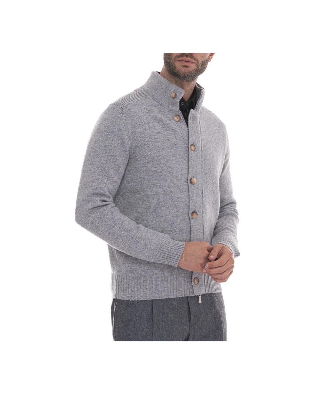 Gran Sasso Gray Cardigans for men