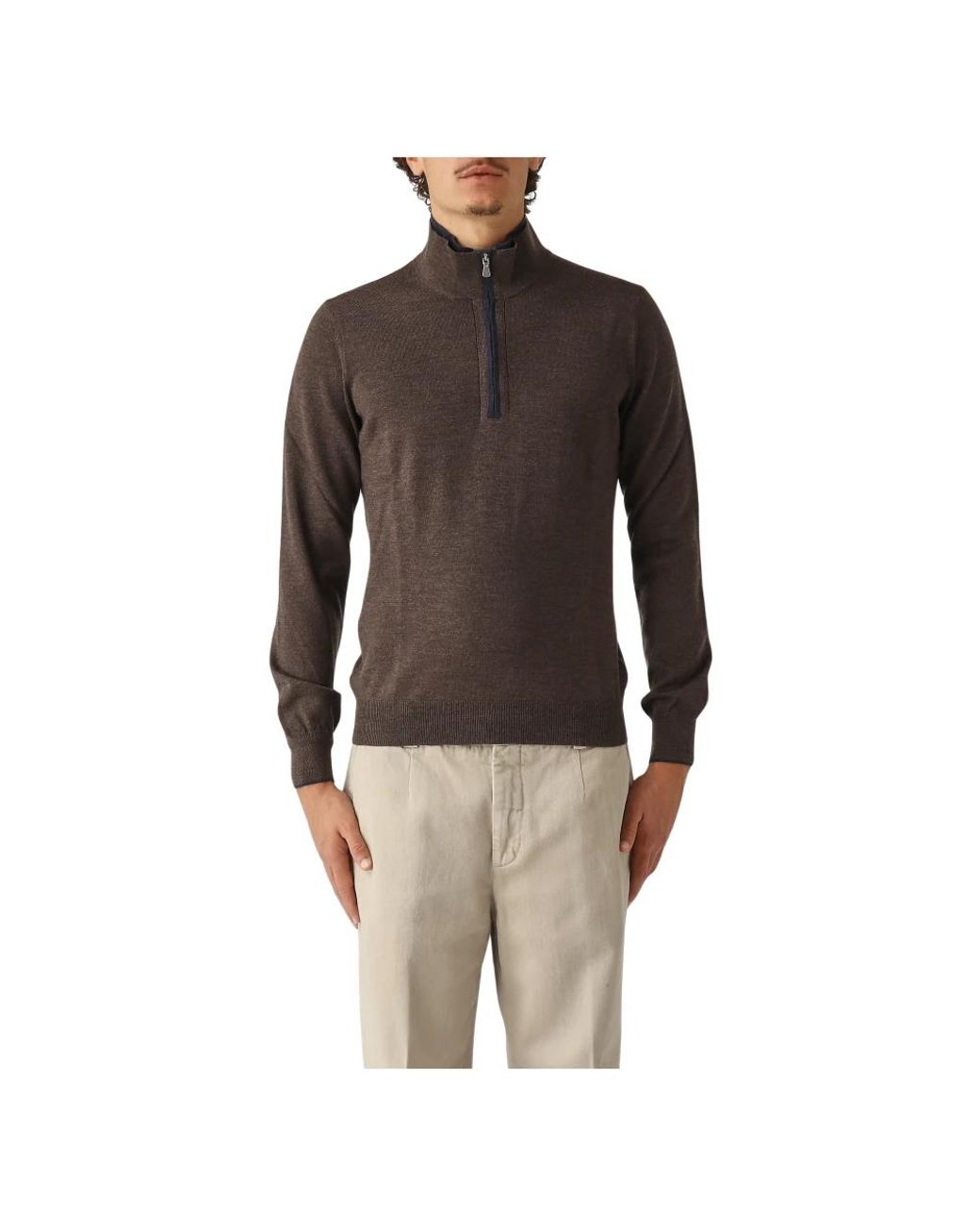 Gran Sasso Brown Turtlenecks for men
