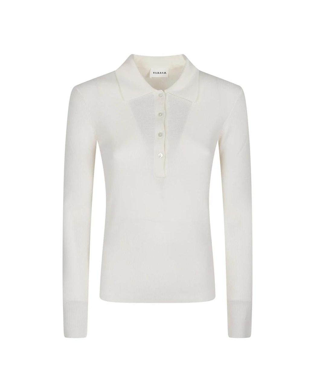 P.A.R.O.S.H. White Round-Neck Knitwear