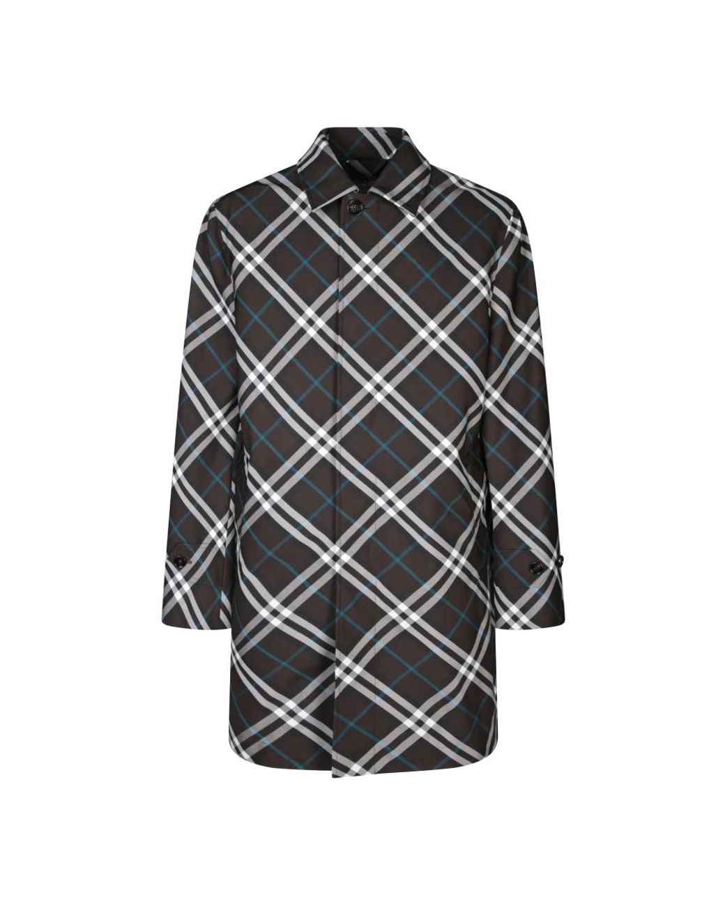 Burberry Jassen ,Veelkleurig ,Polyester Klassieke Grijze Jas in het Black voor heren