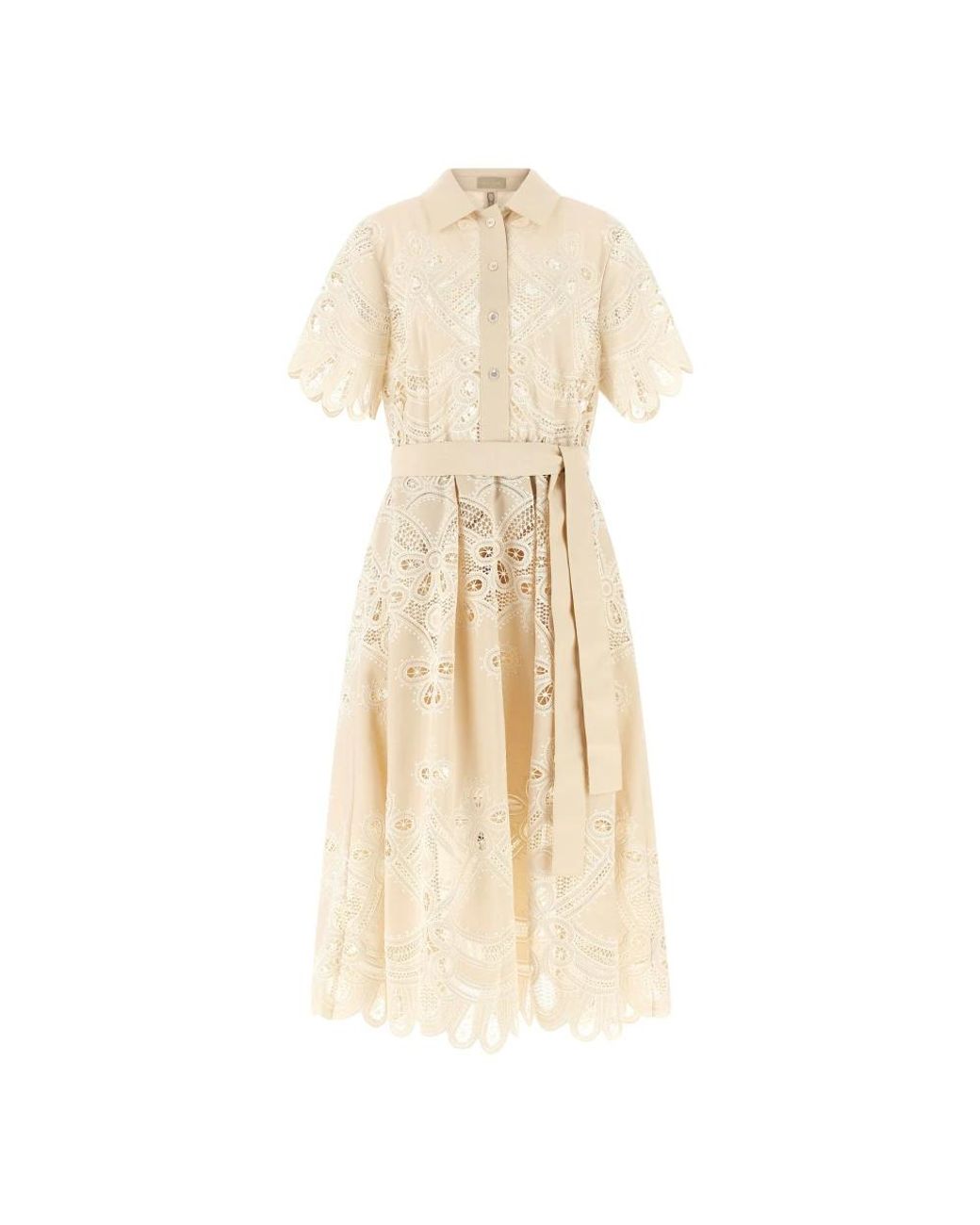 Elie Saab Natural Shirt Dresses