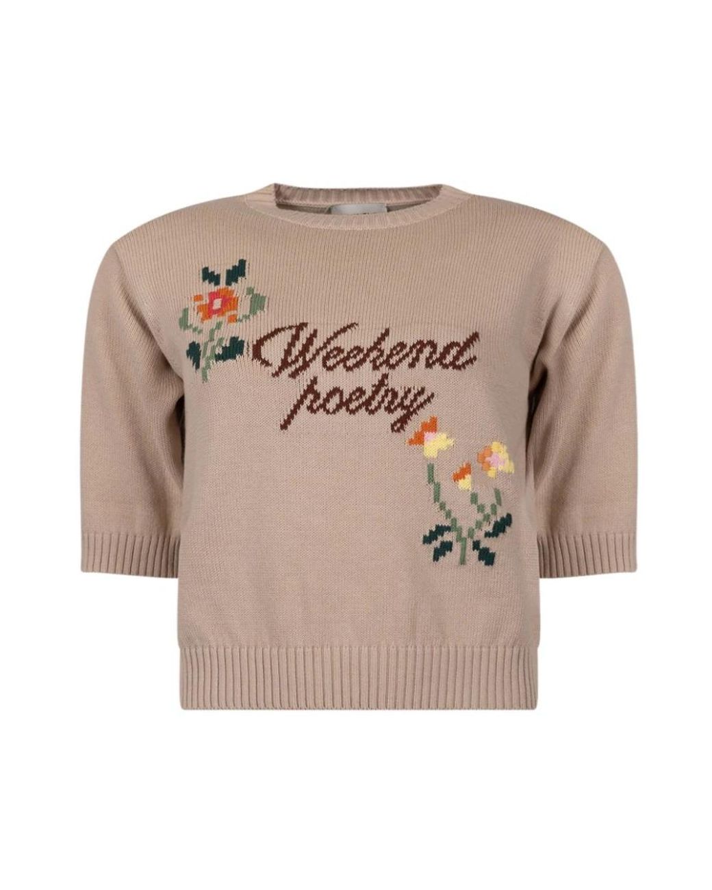 Weekend by Maxmara Brown Round-Neck Knitwear