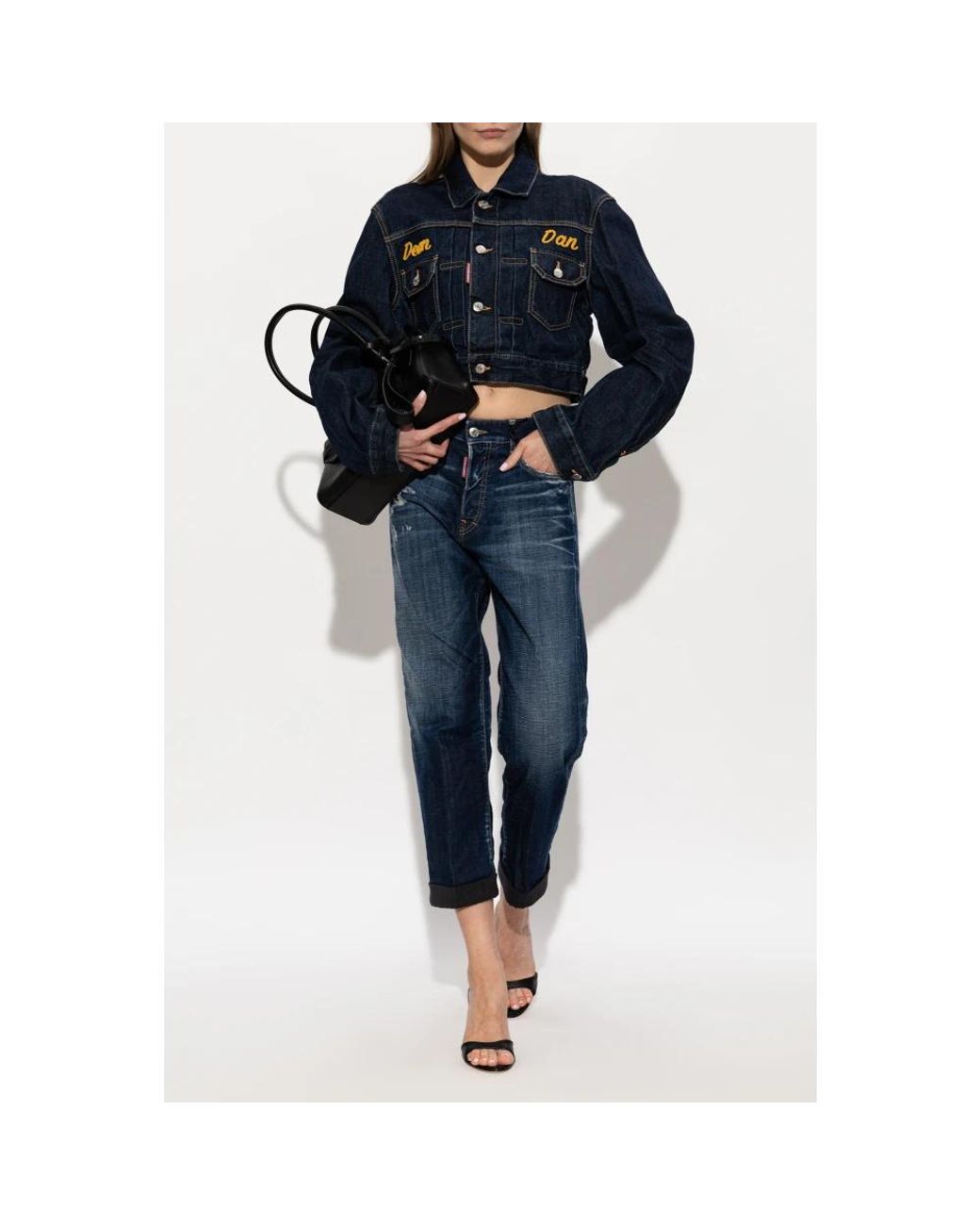 Cropped Jeans DSquared² en coloris Blue