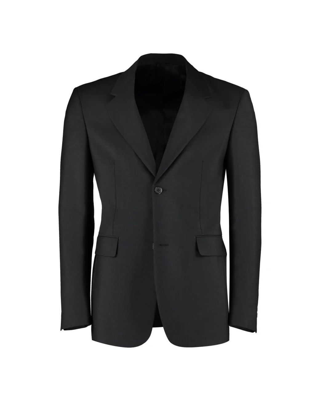 Prada Jassen ,Zwart ,Wol Enkelrijige Blazer Van Mohair En Wol in het Black voor heren
