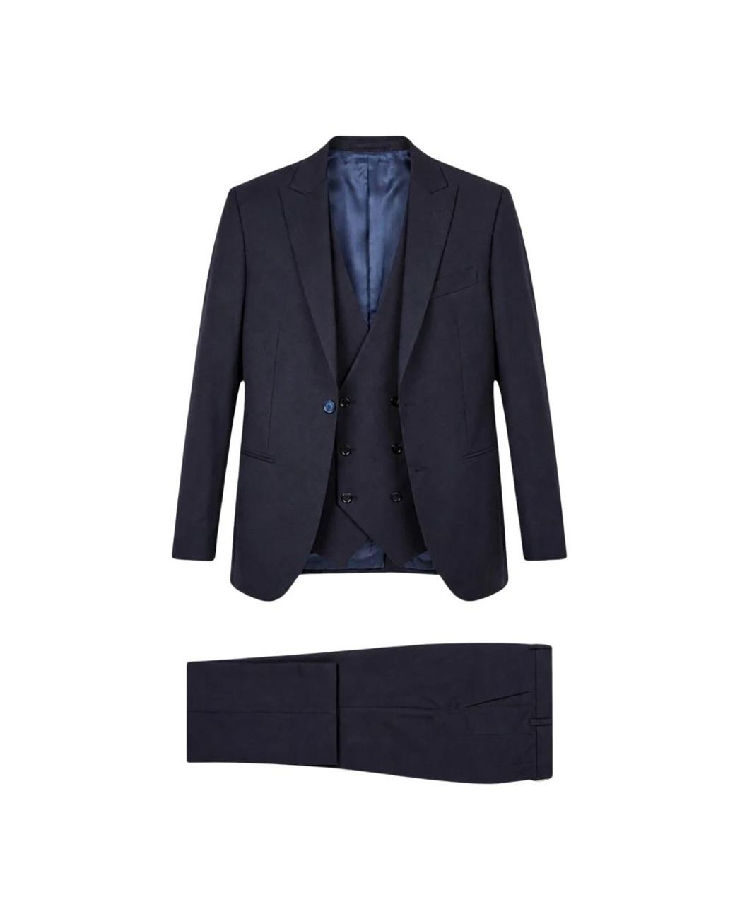Luigi Bianchi Blue Single Breasted Suits for men