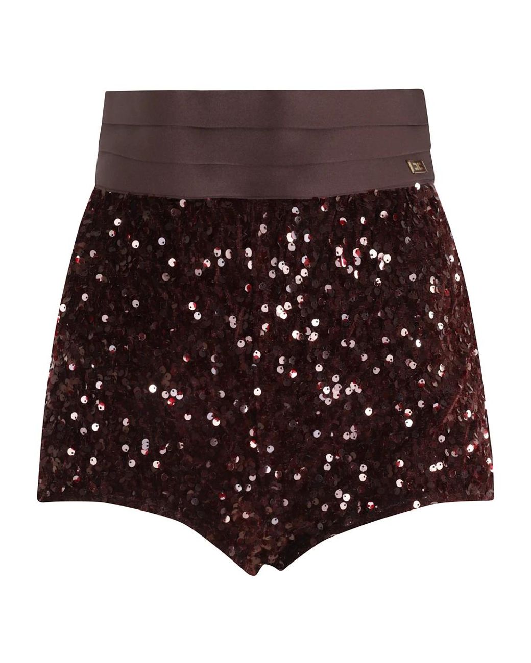 Elisabetta Franchi Brown Short Shorts
