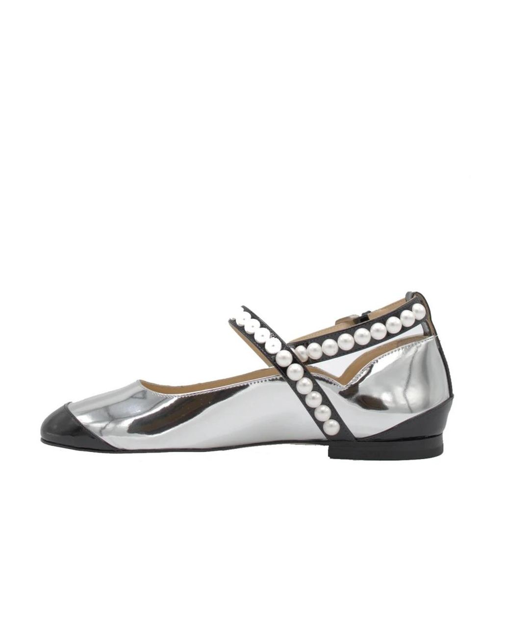 Mach & Mach Metallic Ballerina Shoes