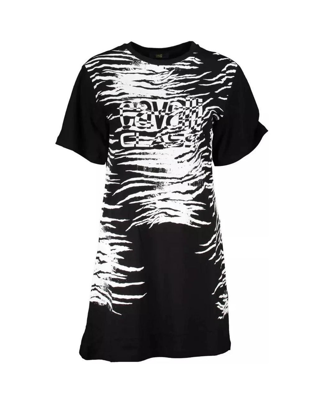 Roberto Cavalli Black Cotton Dress