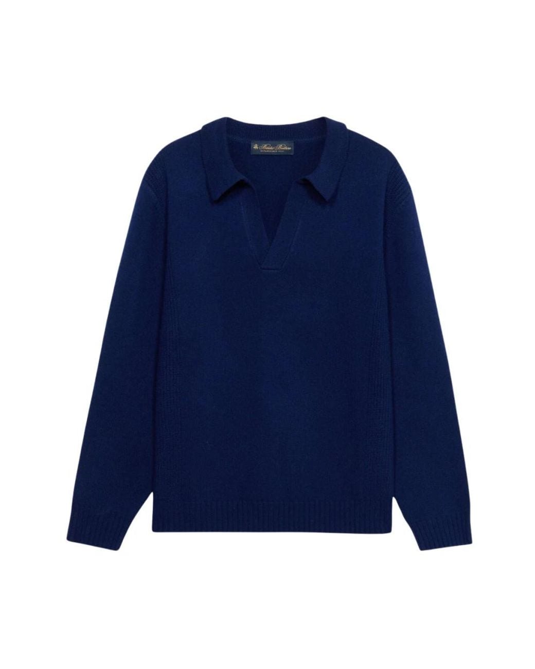 Brooks Brothers Blue V-Neck Knitwear for men