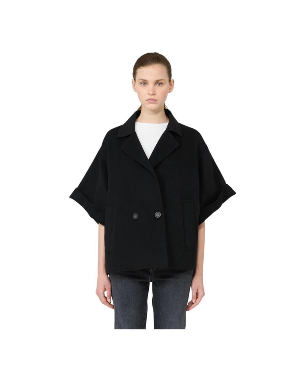 Max Mara Black Ponchos
